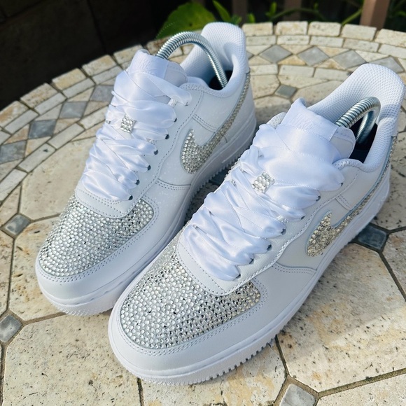 Nike Shoes - Custom Bling Air Force 1 Sneakers, Bottoms Shoes Women Shoes